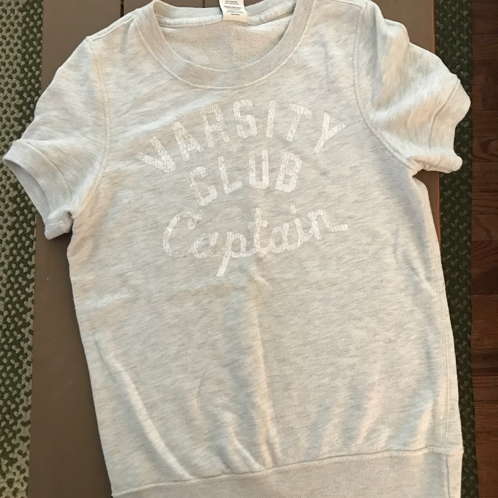 Abercrombie cap sleeve sweatshirt.
